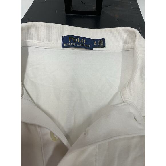 Ralph Lauren Mens Classic Short Sleeve Polo Shirt White XL Embroidered Soft - Picture 1 of 10